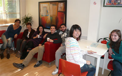 Break time at the college coffee room - August 2008