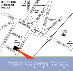 Street map to find Purley Language College